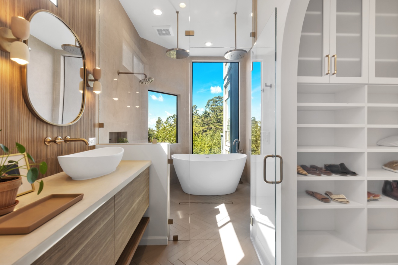 Bathroom remodel by New Bay Builders
