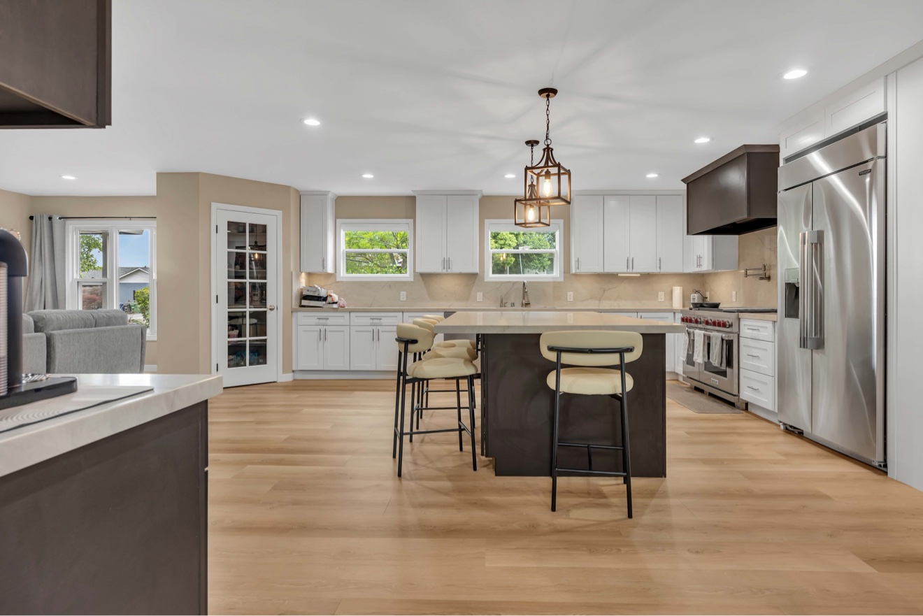 Completed kitchen remodel in Castro Valley by New Bay Builders