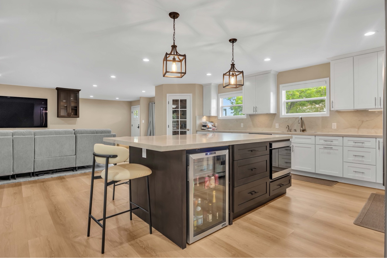 Open-plan kitchen remodel in Castro Valley by New Bay Builders