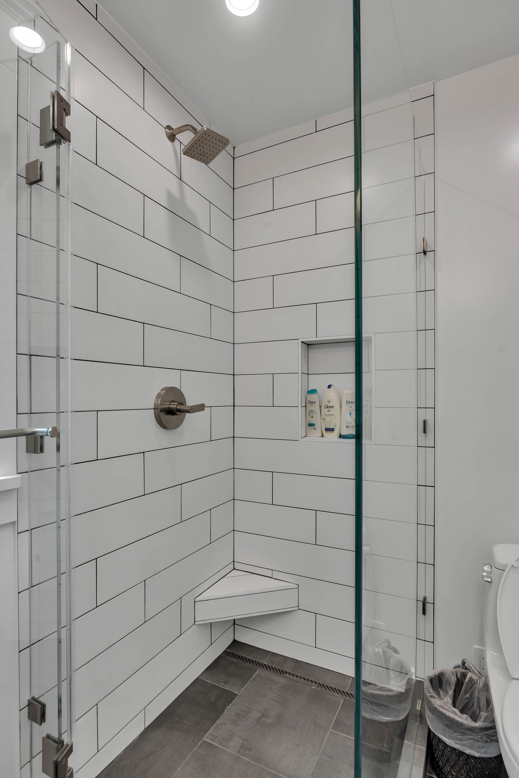 Remodeled shower in Redwood City