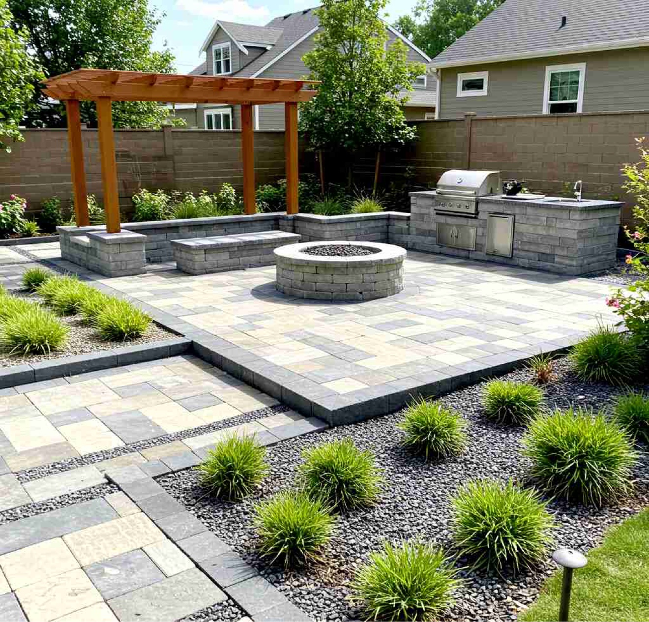 Landscaping and hardscape by New Bay Builders