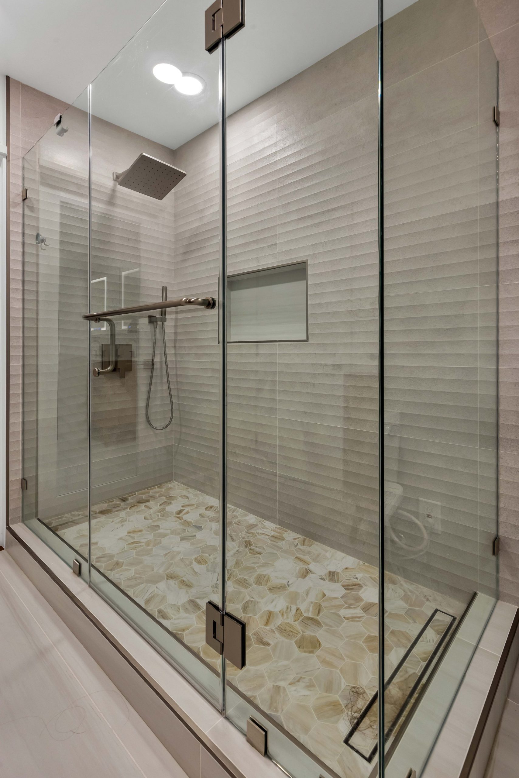 Bathroom remodel by New Bay Builders